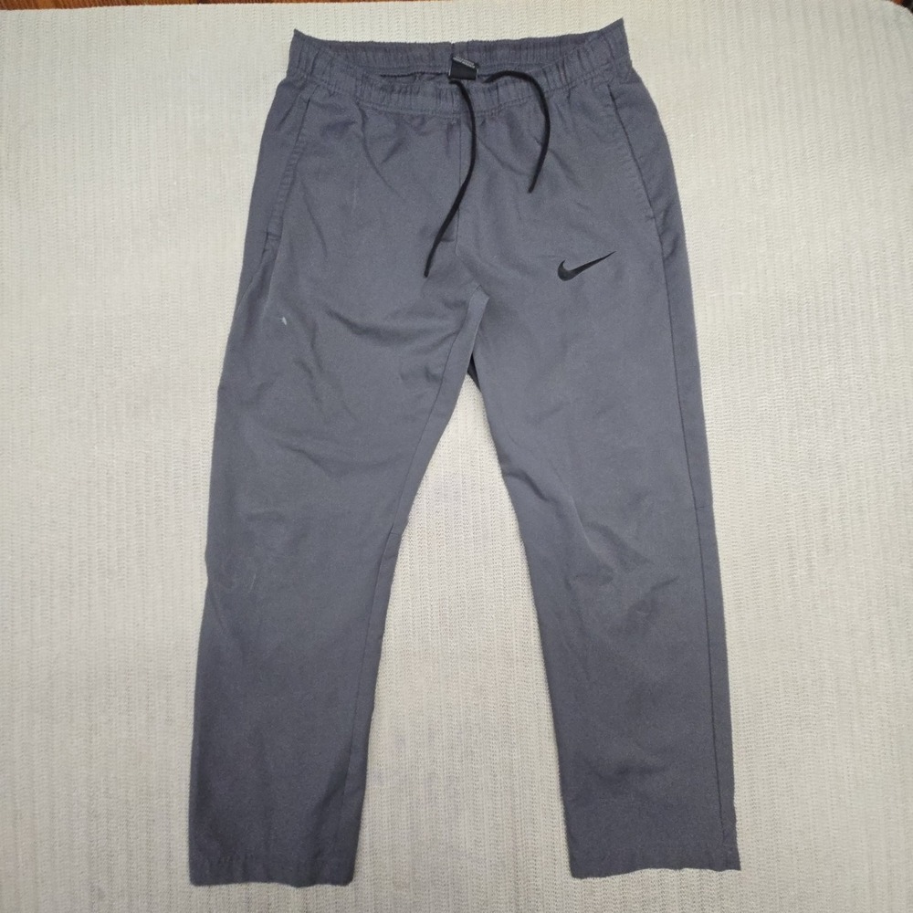 Nike Pants Mens Medium Gray Dri-FIT Woven Track Elastic Waist Pockets Athletic